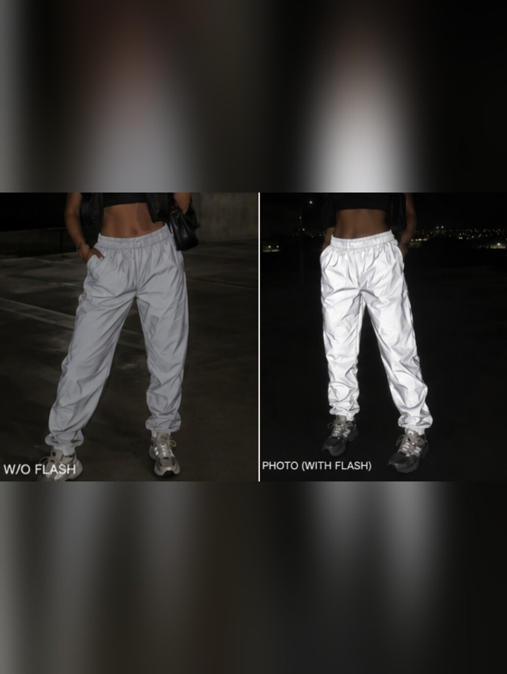 New unisex reflective casual track pants / joggers Size medium